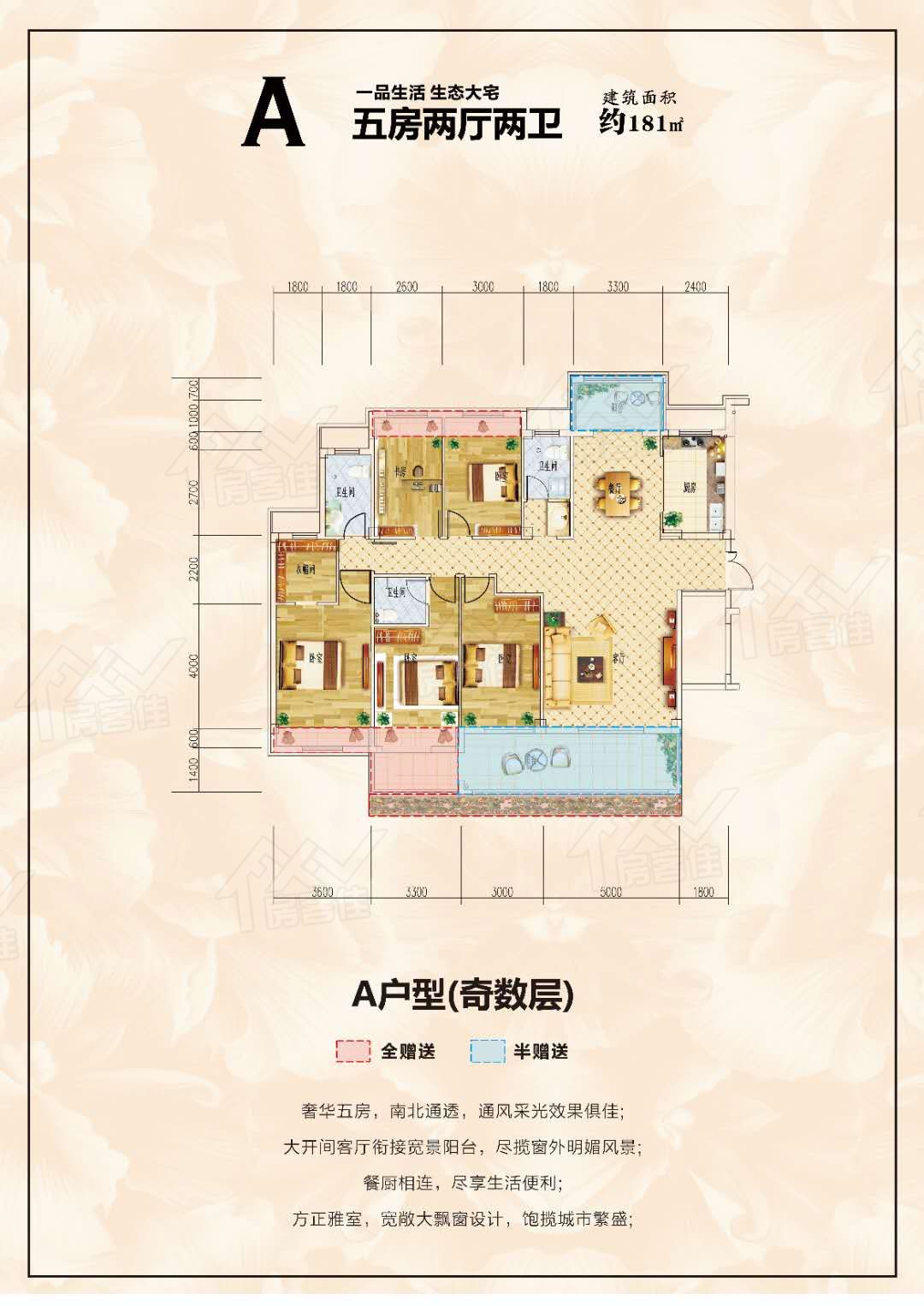 A户型(奇数层)