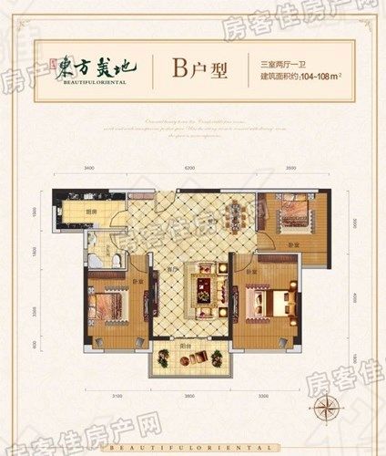 荆门创鸿·东方美地B户型 荆门创鸿·东方美地B户型