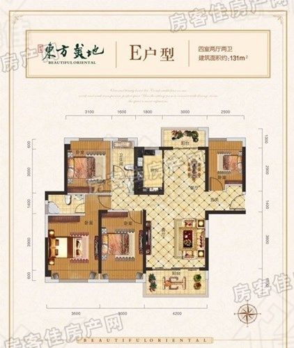 荆门创鸿·东方美地E户型 荆门创鸿·东方美地E户型
