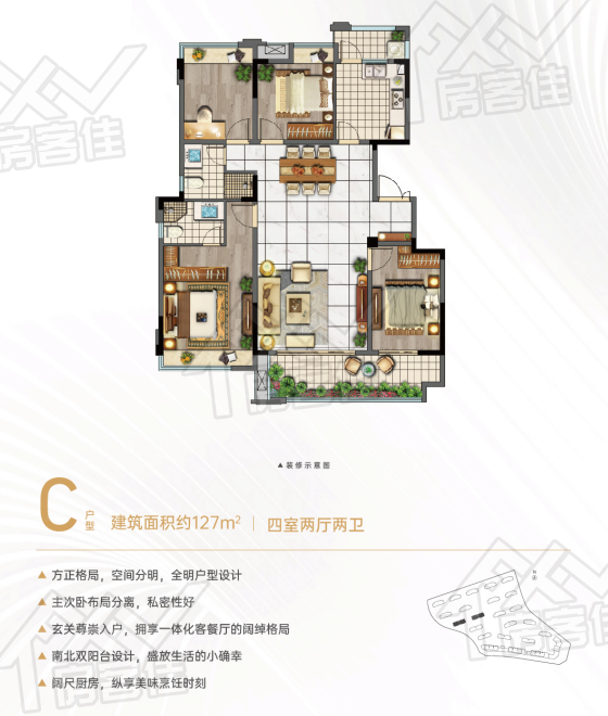 荆门·新鸥鹏教育城C户型 荆门·新鸥鹏教育城C户型