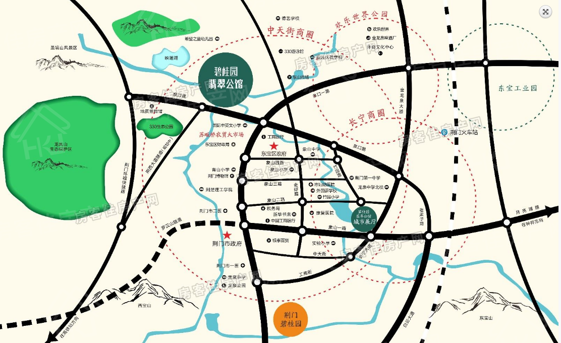 碧桂园翡翠公馆交通示意图 碧桂园翡翠公馆交通示意图