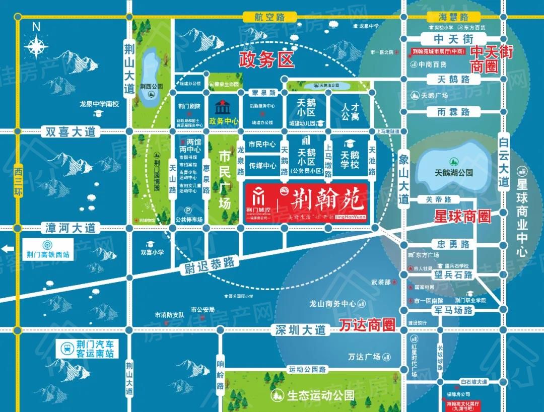 荆翰苑区位图 荆翰苑区位图