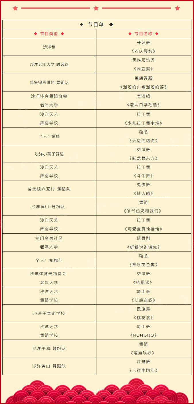 洋丰·象山玉园杯节目单 洋丰·象山玉园杯节目单