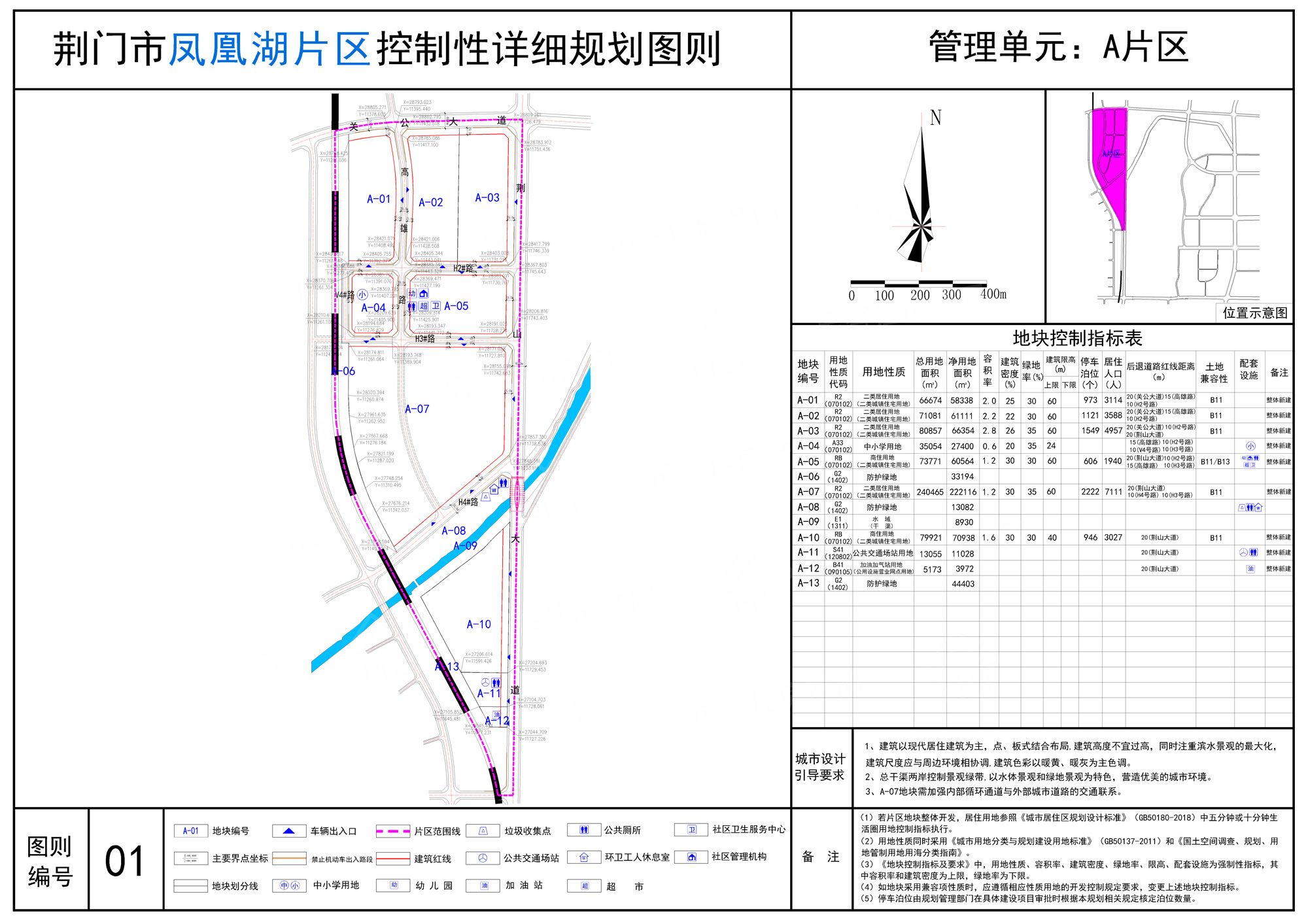 荆门市凤凰湖片区控制性详细规划图 荆门市凤凰湖片区控制性详细规划图