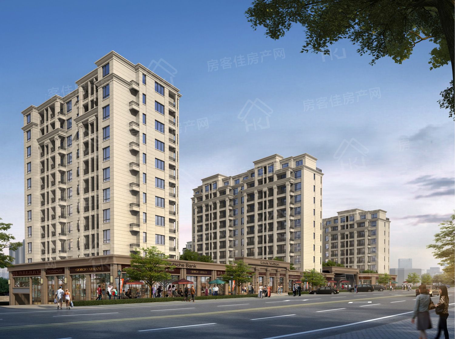 荆门金月湾沿街透视图