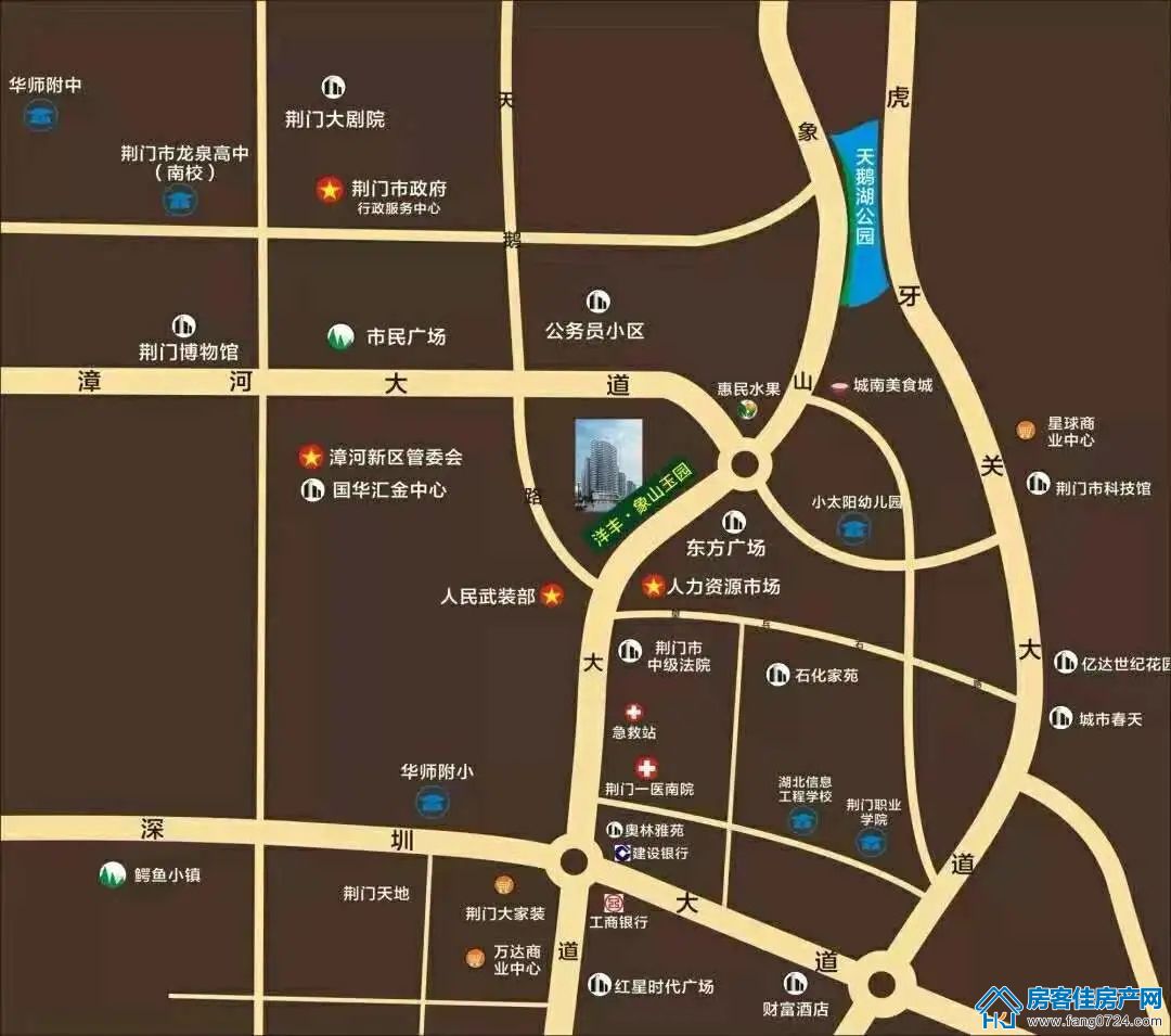 荆门洋丰象山玉园区位图 荆门洋丰象山玉园区位图