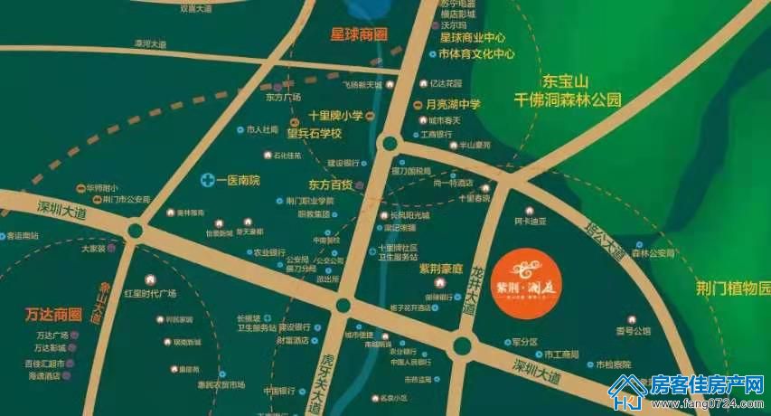 荆门紫荆澜庭区位图 荆门紫荆澜庭区位图