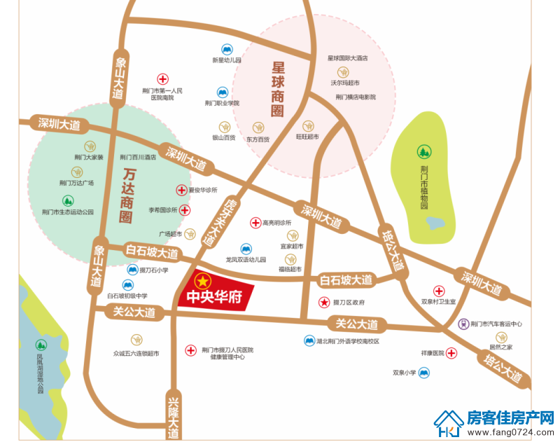 荆门中央华府区位图 荆门中央华府区位图